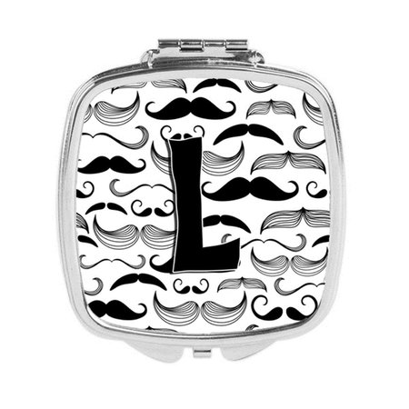 CAROLINES TREASURES Letter L Moustache Initial Compact Mirror CJ2009-LSCM